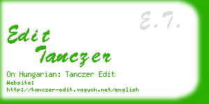 edit tanczer business card